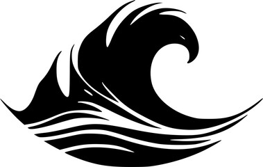 Naklejka premium Wave - Minimalist and Flat Logo - Vector illustration