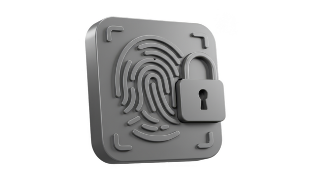 3D Fingerprint Lock Securing Access Data Authentication on Transparent BG