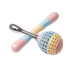 Pastel baby rattle toy for newborns infant toddler sensory development early learning educational gift 100