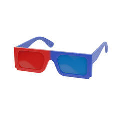 3D Glasses Red Blue Cinema Entertainment Technology PNG