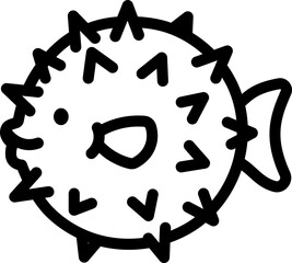 Pufferfish Line Icon