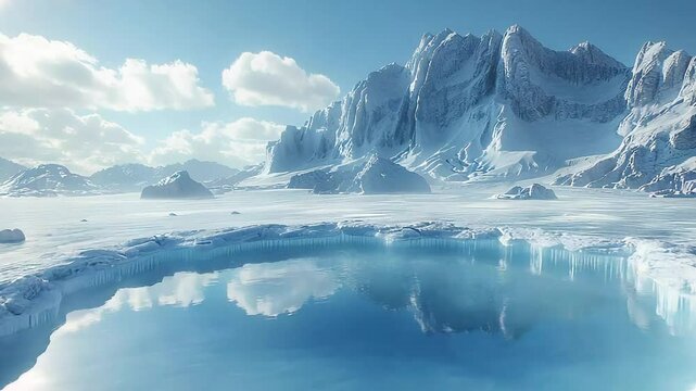 Arctic ice landscape footage