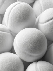 white tennis ball close up