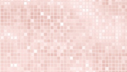 Pink tiled wall on a white background, modern and minimalist design element 