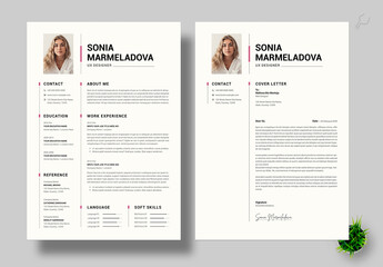 Clean Professional Resume and Cover Letter Template
