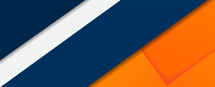 Abstract geometric dark blue and orange square theme overlap background for graphic design. Eps10