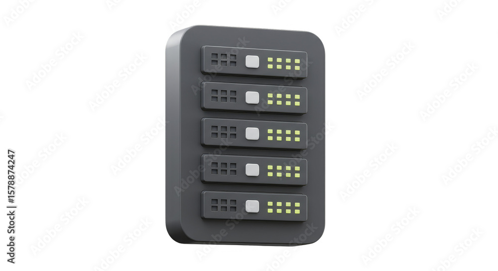 Fototapete 3d render of data center server for hosting and storage network