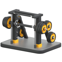 Black Smith machine 3D Icon Illustration. Low Poly Style