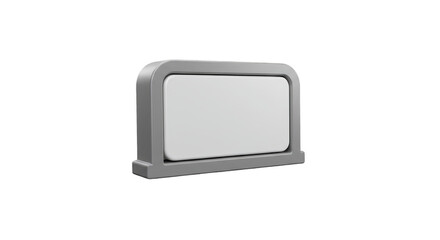 3D Rendered Gray Frame Sign Blank Display Isolated Advertise