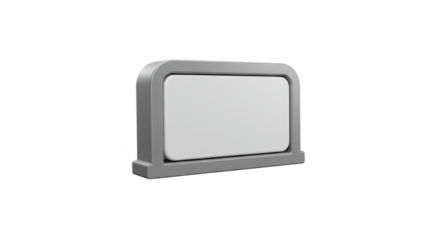 3D Rendered Gray Frame Sign Blank Display Isolated Advertise