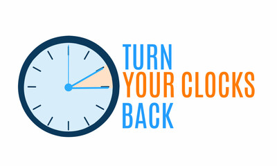 Daylight Saving Time Reminder. Autumn Time concept vector illustration. Suitable for t-shirt graphics, posters, prints, flyers, and postcards.