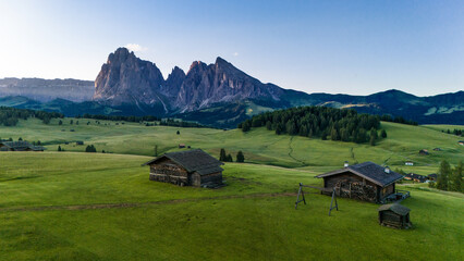 Tranquil Morning Over Alpe di Siusi in the Dolomites, Italy