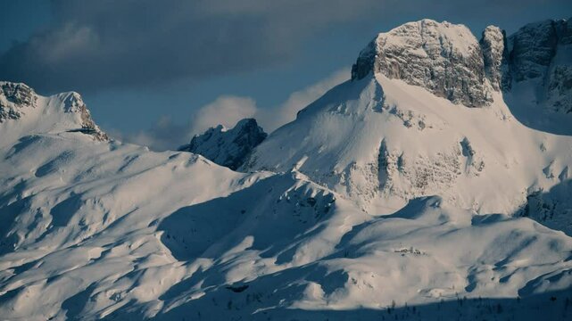 Montasio and Canin. Spring snow.