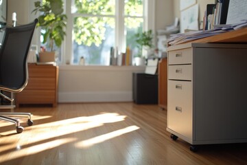 Sunny home office interior design