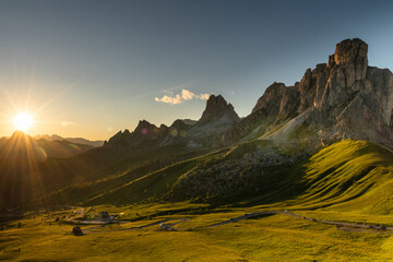 Sunset Over Passo Giau, Italian Dolomites
