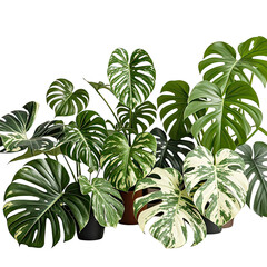 Mockup of Monstera Variegata Houseplant, Generative AI