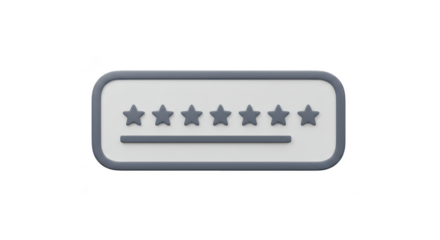3D Rendered Star Rating Evaluation Feedback on Transparent Background