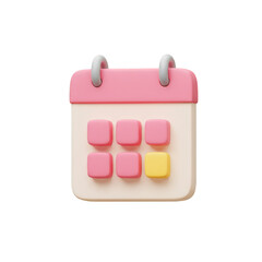 3D Rendering Calendar Date Event Time Day Schedule Transparent Background