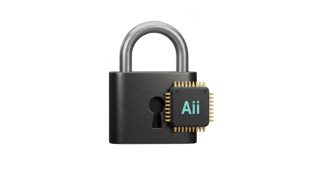 3D Security Padlock with AI Chip Technology Data Protection System