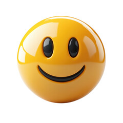 Fototapeta premium Smiling Emoticon Yellow Positive Vibes Happiness Joyful Feelings Social on transparent background