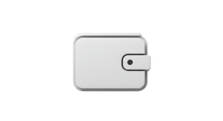 3D Rendering Isolated Simple Wallet Icon Rich Economy Finance