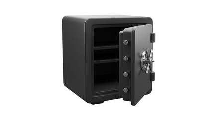 Obraz premium 3D Rendering Vault Safe Box Protection with Transparent Background