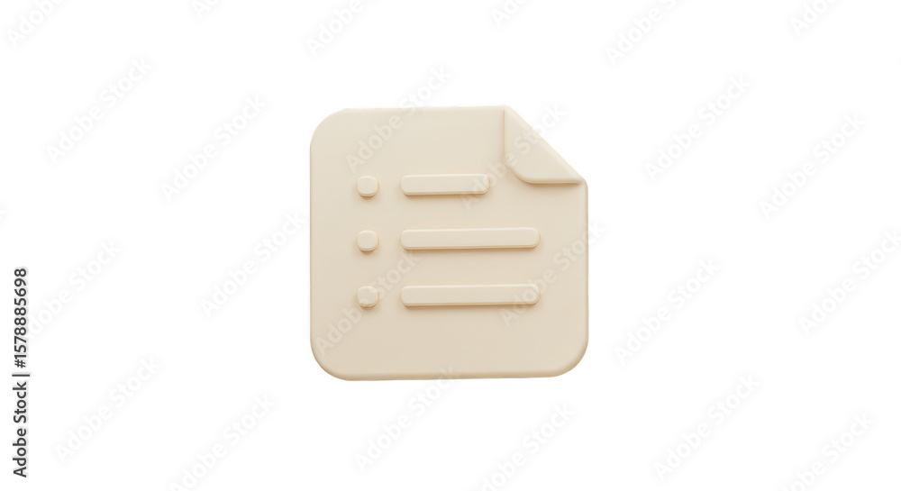 Poster 3D Rendering Clipboard Icon List Document Task Transparent PNG