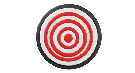 3D Target Bullseye Design with Red White and Black Rings Focus Aim