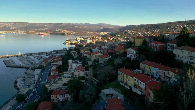Muggia and its gulf from above