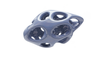 Abstract 3D Shape Transparent Illustration Geometric Futuristic Sphere