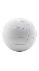 3d Rendering of Isolated White Leather Volleyball Ball with Transparent Background