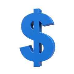 Obraz premium Blue Dollar Sign Currency Illustration Money Finance Investment
