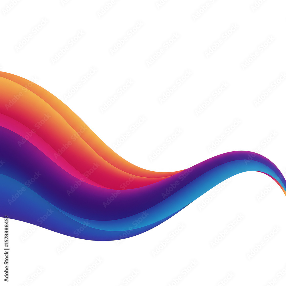 Poster Abstract Wave Background Colorful Gradient Fluid Shape Curve Dynamic