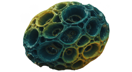 Abstract Organic Sponge Pores Texture Detailed Science Illustration