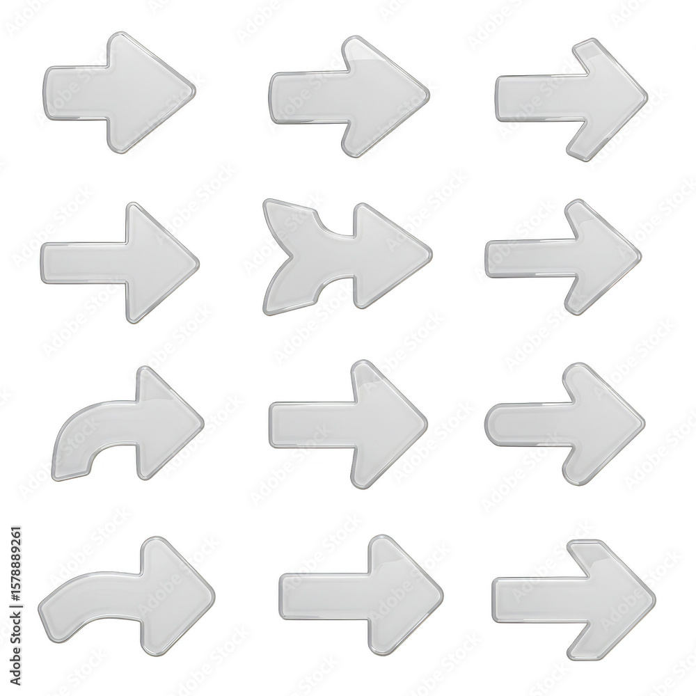 Aufkleber arrow sign direction pointer illustration set interface graphic element