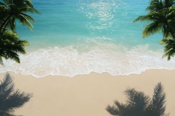 Tropical beach overhead view