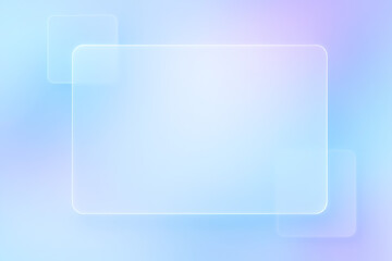Liquid glass glassmorphism rectangle landscape in elegant style abstract background copy space for design and etc