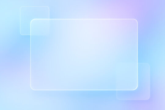 Liquid glass glassmorphism rectangle landscape in elegant style abstract background copy space for design and etc
