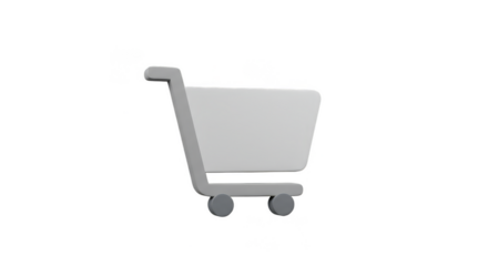 3D Shopping Cart Detailed Trolley Market Consumerism Retail Sale