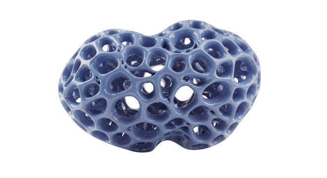 Abstract Blue Sphere 3d Render Transparent Background Illustration Foam