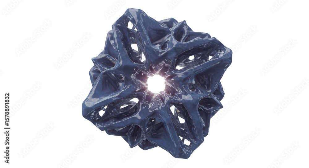 Poster abstract cube 3d render shape light geometric design with transparent bg