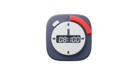 3D Timer Illustration Clock Countdown Deadline Time Transparent Background