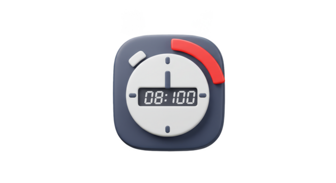 3D Timer Illustration Clock Countdown Deadline Time Transparent Background