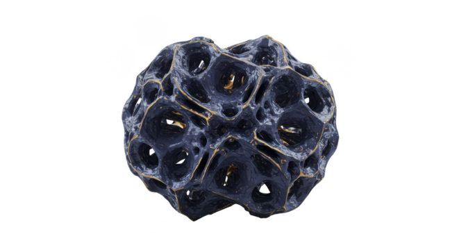 Abstract Dark Sphere Background 3d Render Transparent Element Design