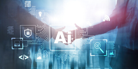 Artificial Intelligence Processor Concept. AI Big Data Array. Innovation concept 2025