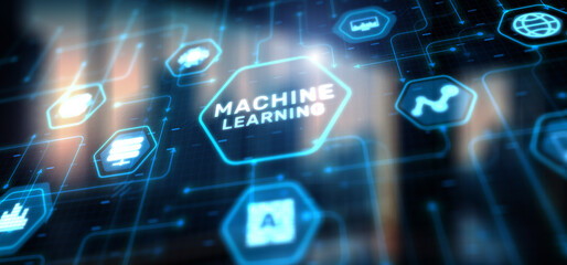 Machine learning. New technology 2025 mixed media