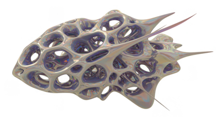 Abstract Transparent Background 3D Geometric Shape Illustration Design