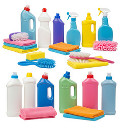Cleaning Products Transparent Background Domestic Chemical Supplies Bottle