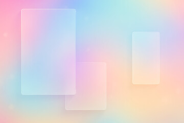 Liquid glass glassmorphism rectangle landscape in elegant style abstract background copy space for design and etc