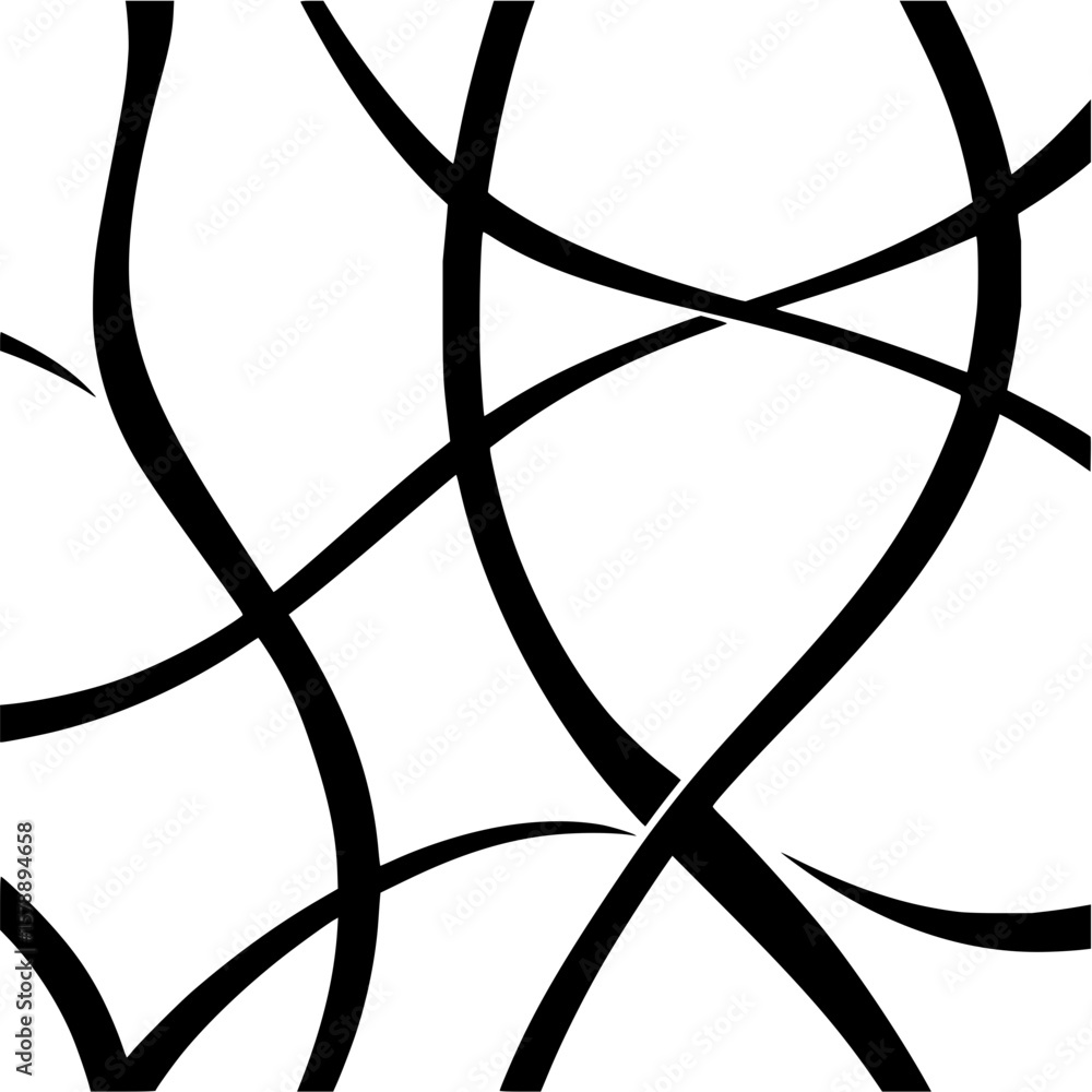 Poster abstract black lines creating a dynamic and modern design on a white background surface plane
